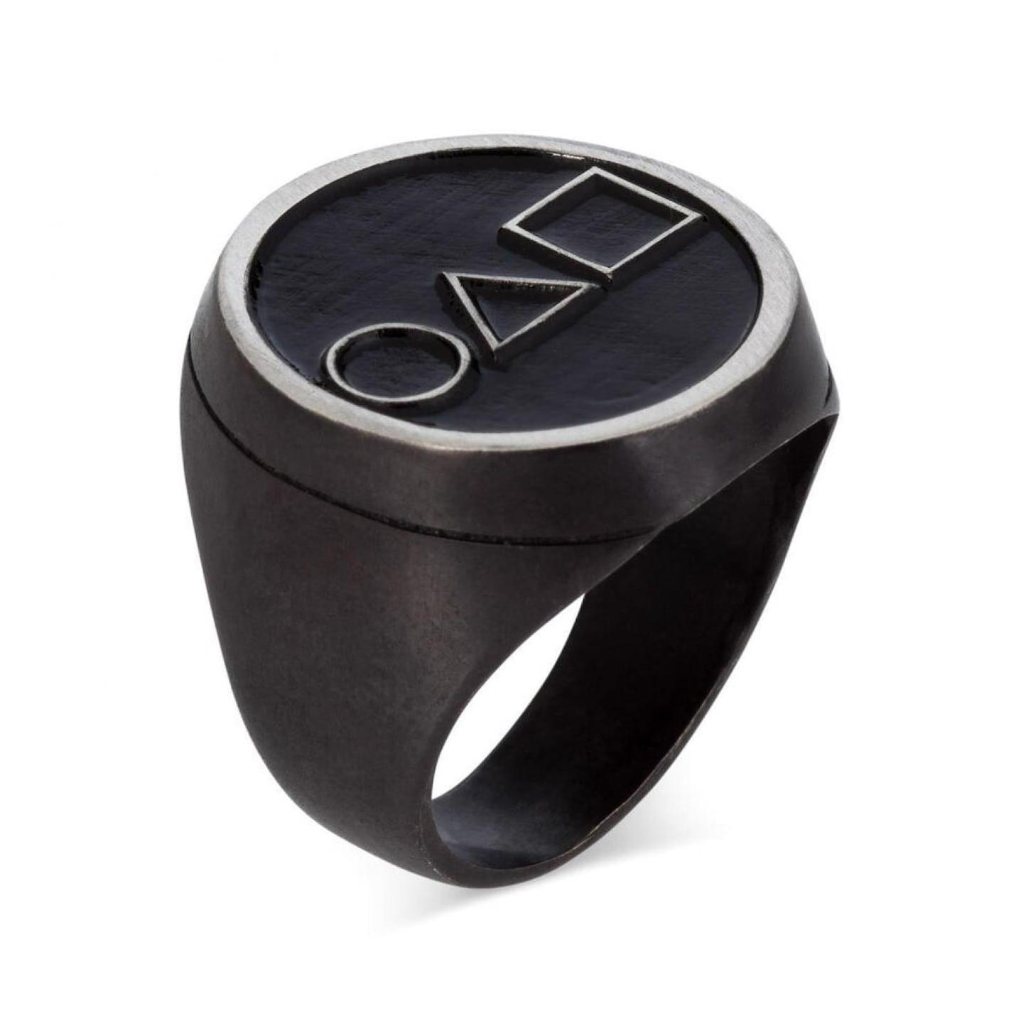 

Squid Game Ring 925 Sterling Silver Men s Black Color