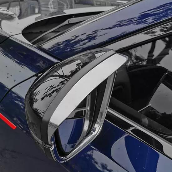 For NISSAN Murano 2025 Chrome Rain Eyebrow Rearview Mirror Frame