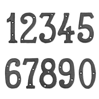 Metal Letters Numbers Modern House Number Cast Iron Decoration House Sign Doorplate DIY Cafe Wall WXV Sale