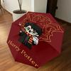 1PC Warner Harry Potter Hogwarts Umbrella-8-Rib Reinforced, Automatic Open, Lightweight & Durable-A74