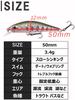 Contyu Mountain Stream Trout Minnow Set of Slow 5 Dart Style Lure, 5, Sinking, Suspending, 50mm, 3.4g, Colors, (Color A, 5)