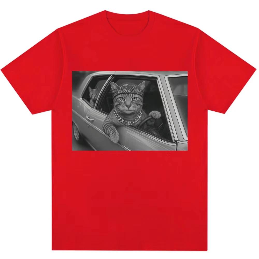 

Funny Cat Gang Meme Vintage Tshirt Women Fashion Cool T Shirt Casual Summer Tees Streetwear 4XL