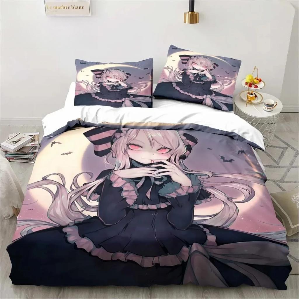 Albedo Overload 3D Print Bedding Set Single Twin Full Queen King Size Bed Set Adult Kid Bedroom Hentai Anime Girl Bedding Gift
