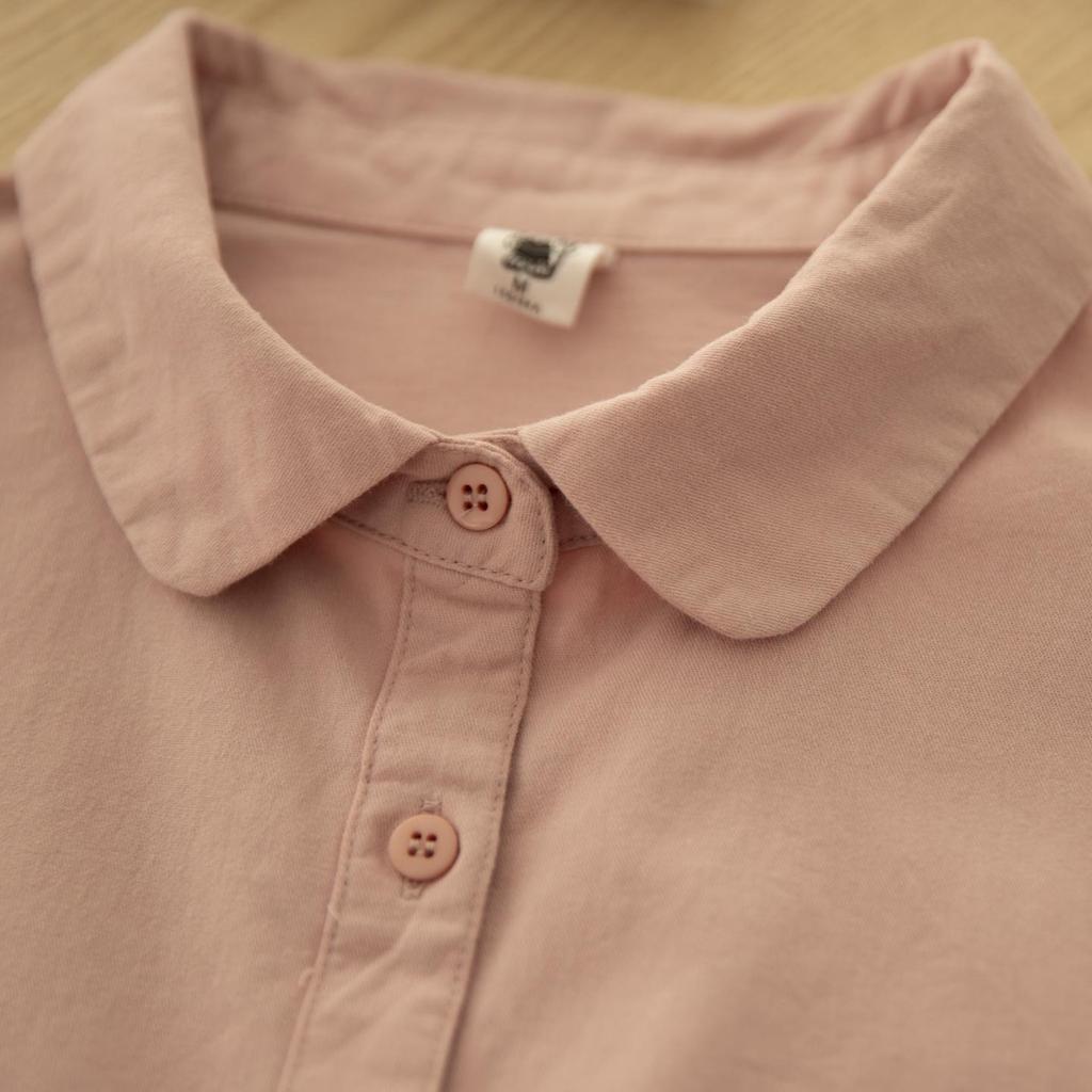 Korean Style Autumn Casual Doll Collar Long Sleeve Shirt
