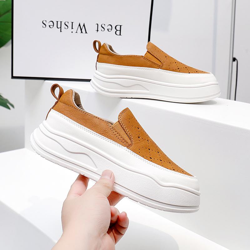 Женские летние повседневные кроссовки на платформе — фото 4