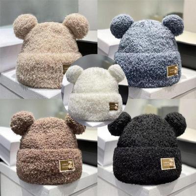 Winter Teddy Bear Poggle Thick Earflap Student Beanie Hat