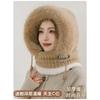 Hat Women's Winter Scarf Integrated Mask Ear Protection Windproof Warm Cycling Plush Riding Electric Vehicle Thickened Pullover Cap