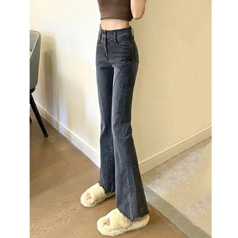 Jeans Women Stretch Retro High Waist Slim Slim Slim Slim Mopping Pants
