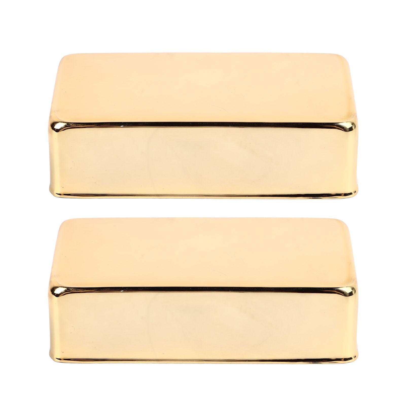 

2 шт. Крышка звукоснимателя для электрогитары закрытого типа, герметичный хамбакер, двухкатушечный звукосниматель, латунный корпус, золото золотой