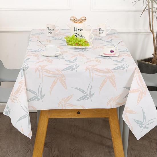 Fruit Leaf Print Tablecloth Oil Proof PVC Wrinkle Resistance Tea Table Cover Home
