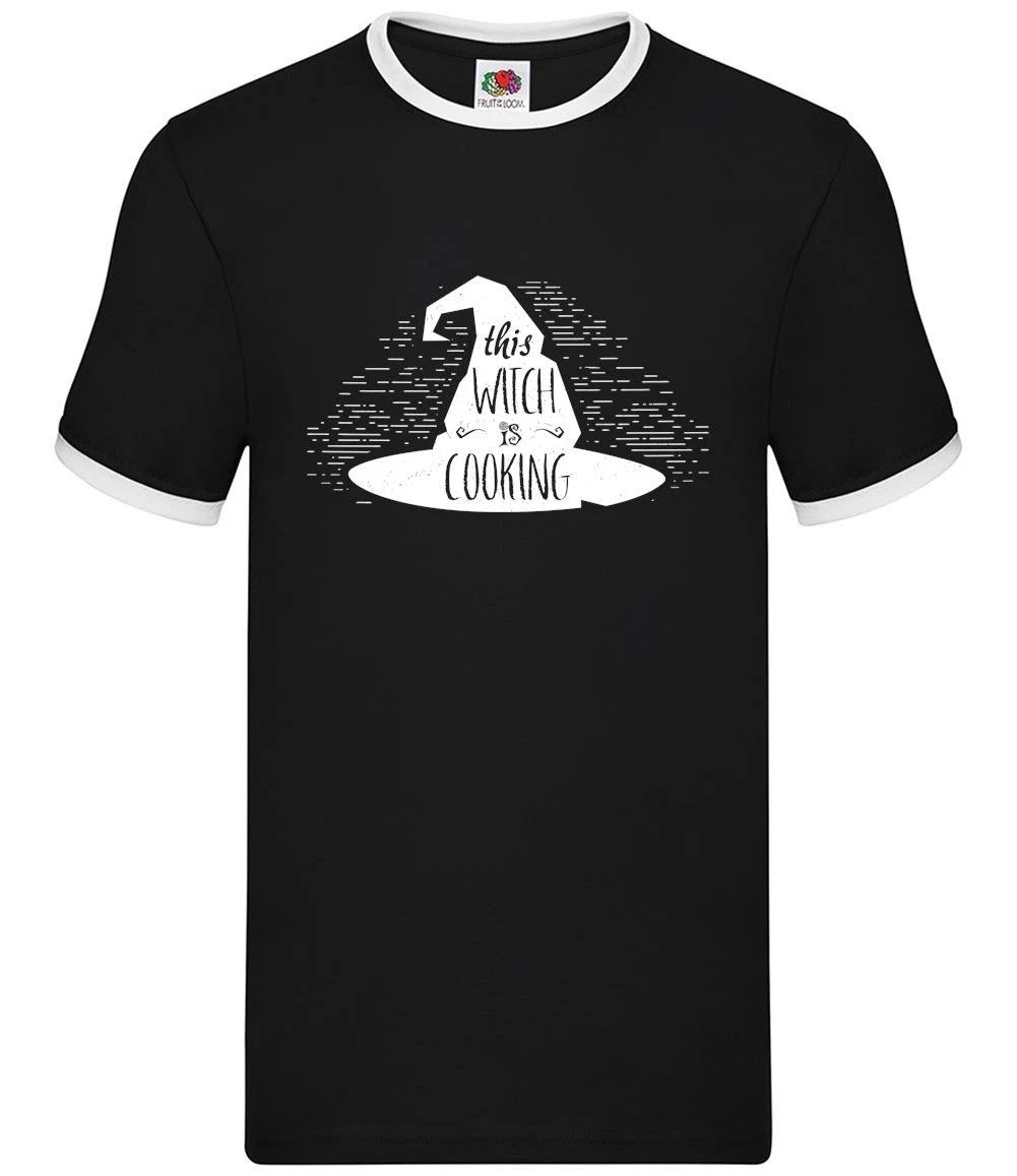 This Witch Is Cooking - Mens Ringer - Halloween Witches Funny Baking Bake XXXXL