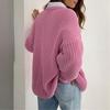 Solid Color, Round Neck, Thick Sweater, Women's, Autumn and Winter New Products, Loose Fitting, Long Sleeved, Pullover Knitted Sweater