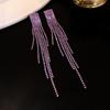 Silver Needle Heart Zircon Rhinestone Earrings - High-End Fashion Design