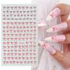 Nail Art Sticker, New Year'S Red Laser Red French Bow Atmosphere Adhesive 3D Nail Sticker