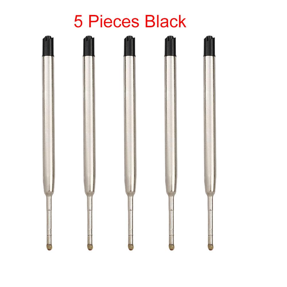 1.0mm Replaceable Metal Ballpoint Pen Refills For Parker Pens Medium Point Blue Red Black Ink Rods For Writing Office Stationery