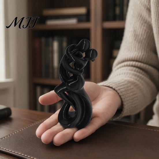 Elegant Minimalist Gift 3D Printed Tango Dancer Couple Statue, Abstract Art Figurine with Ballroom Pose, Modern Integrated Molding Sculpture