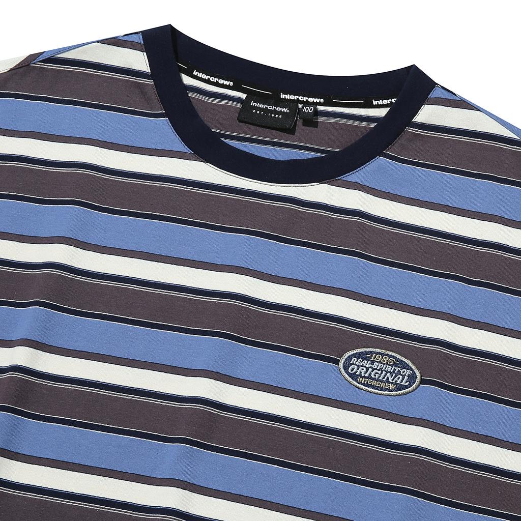 INTERCREW Retro Striped Short Sleeve T-Shirt Brown Ita2Tm04Abr