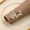 Pack of 2 Napkin Rings Christmas Moon and Star Napkins Holder Metallic Napkin Buckle Sophisticated Plating Accessories
