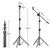 Supporto Treppiede A Braccio Per Microfono 1,7 2,1M Staffa Treppiede Per Microfono Bracci Trasversali Da 66Cm Con Clip E Supporto Per Telefono Per Iphone Samsung Xiaomi