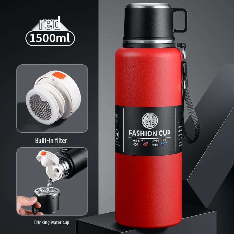 Shangqi Men s Dual-Drink Insulated Mug with Tea Infuser