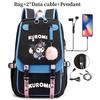Kuromi Student Backpack With Usb Charging Port For Casual Travel And School Use