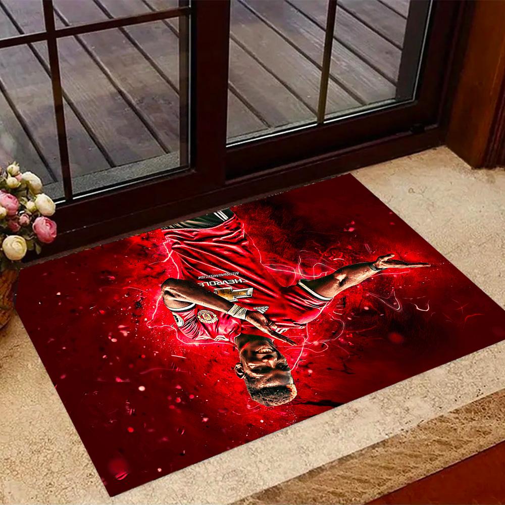 Pogba's Jersey Area Rug Design for Game Room Playrooms Dormitory Entryway Anti-slip Rug Office home decor Gift for Festivals