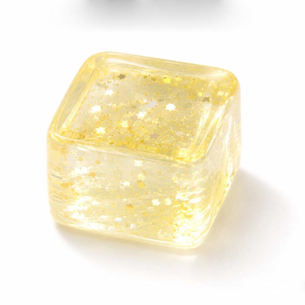Slow Rebound Cube Squeeze Toy Glitter Cube Fidget Toy Soothing Play Ice Cube Squishy Toy Adults
