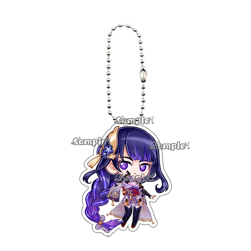 

Anime Raiden Shogun Barbara Aether Lumine Nahida Venti Cartoon Cute Acrylic Double Sided Keychain Pendant Keyring Decoration Toy about 5cm