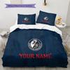 Custom Name SC Freiburg Pattern Bedding Quilt Set  Home Decoration  Gift (1 * duvet cover + 2 * pillowcase  without core)