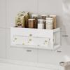 Kitchen Tissue Box Multifunction Punch-Free Wall Mount Spice Shelf Toilet Paper Phone Rack Roll Paper Removable Tissue Universal