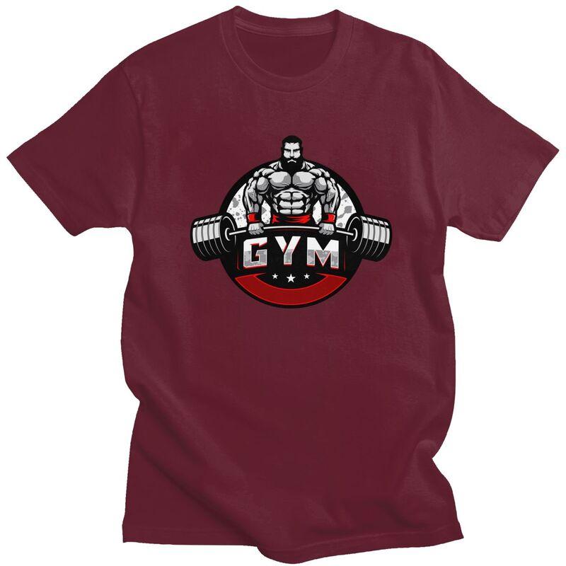 Custom Bodybuilding Gym Tshirt for Men Short Sleeves T Shirt Fitness Muscle Tshirt Pure Cotton Tees Gift Idea
