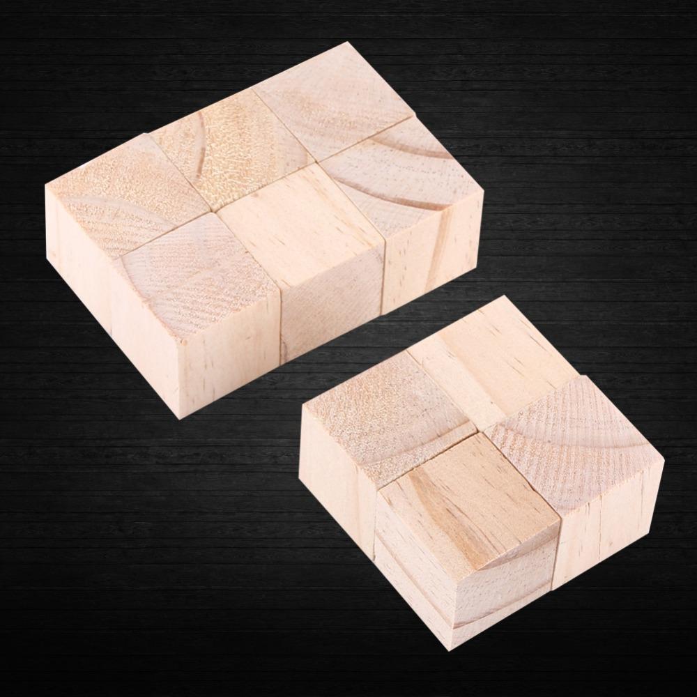 30PCS Square Wood Square Blocks Unfinished Square Wooden Block Wooden Blocks  DIY Projects