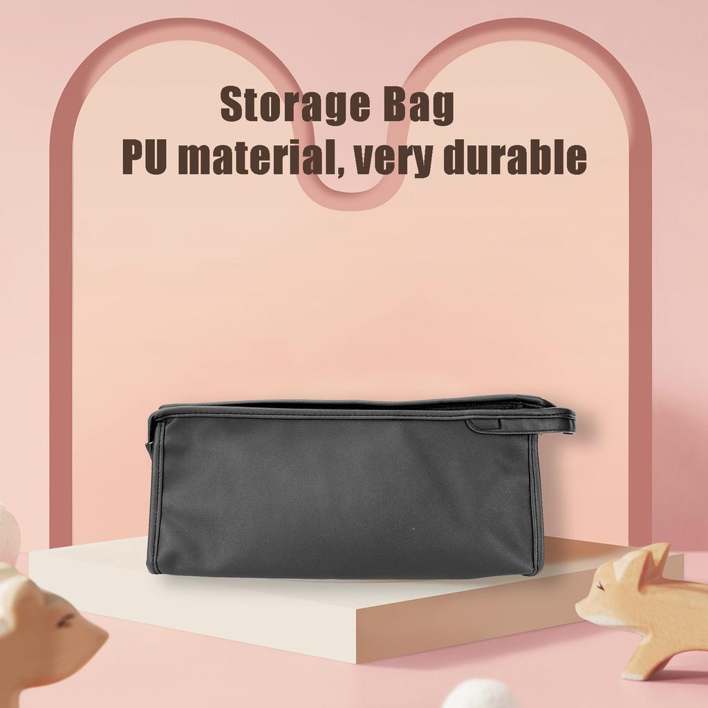 Hair Dryer Storage Bag PU Leather Waterproof Dustproof Carry Bag with  ing Hook