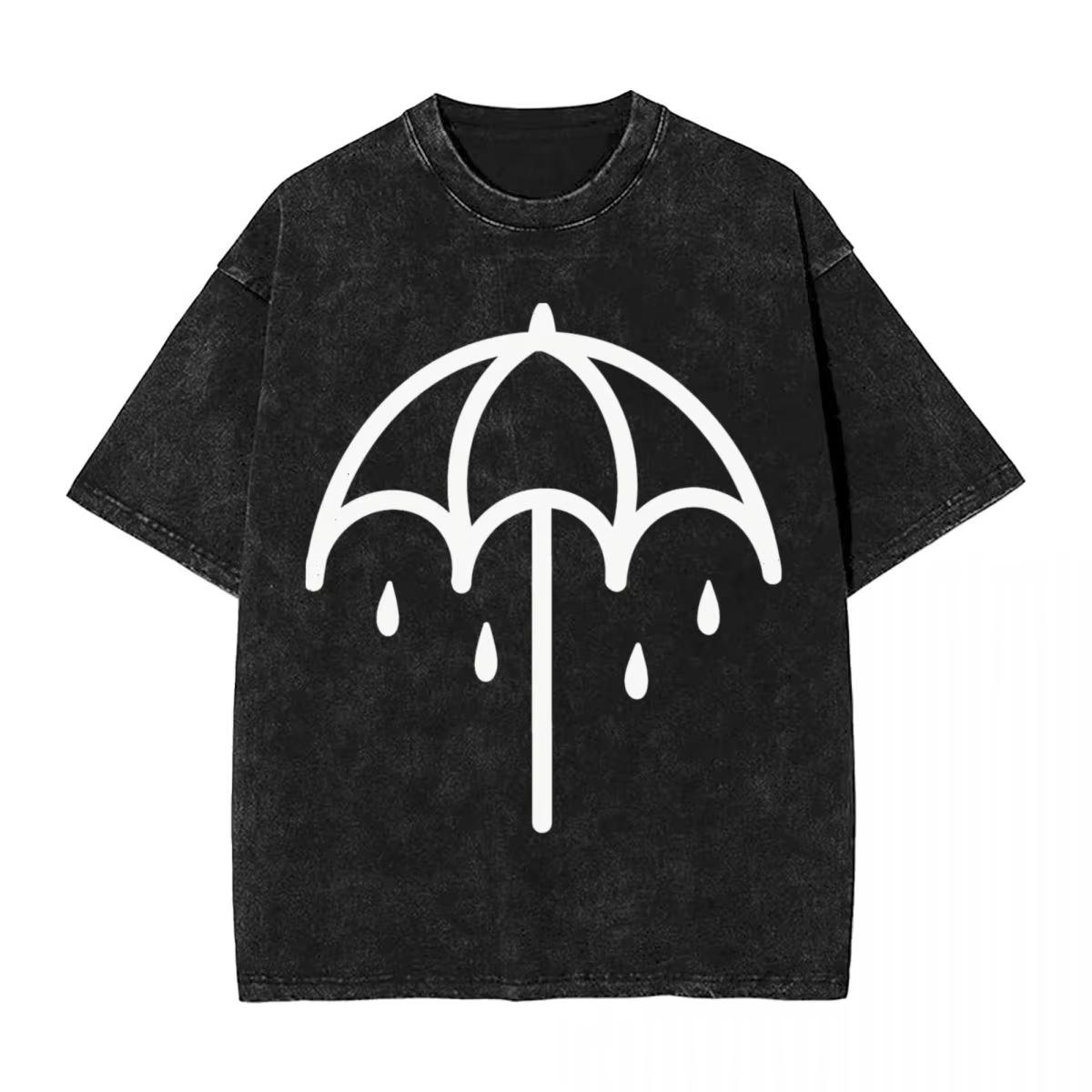 Bring Me The Horizons T-Shirt Rock Music Harajuku T Shirts Short Sleeve Streetwear Tshirt Men Women Washed Oversized Tees S