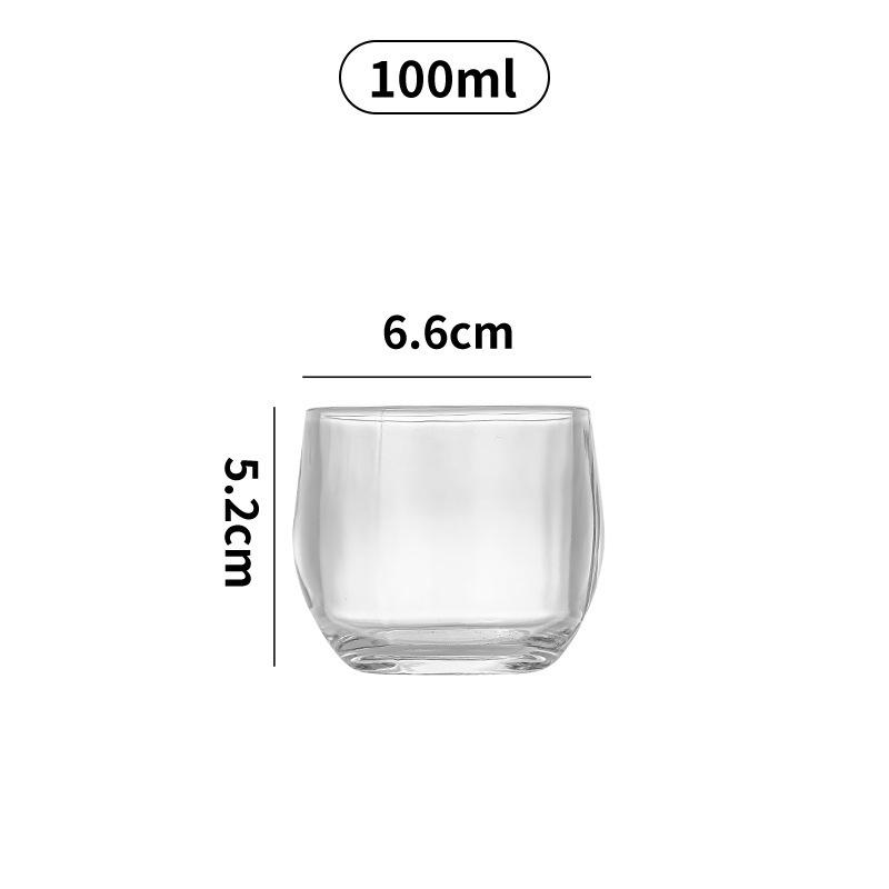 Premium Thick Glass Thumb Ring Tea Tasting Cup 80ml
