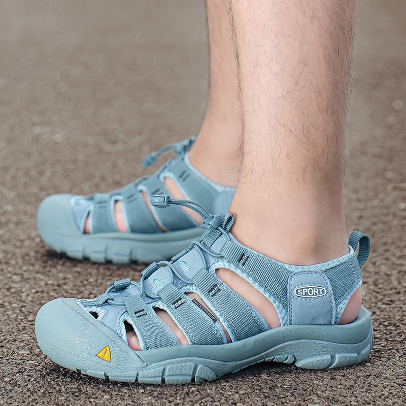 Fashion Summer Non-slip Beach Shoes Fashion  High-quality Sneakers Men Walking Mountaineering Travel Shoes Outdoor Leather Men's Sandals