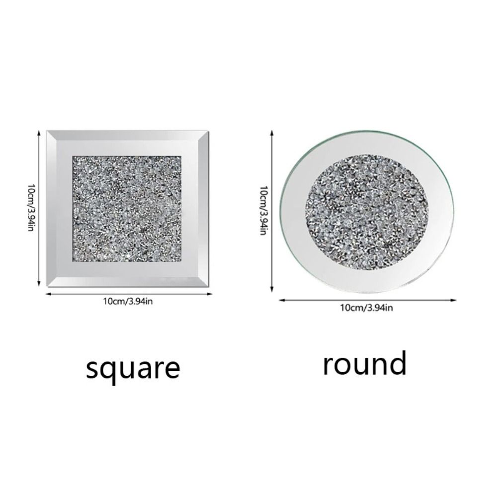 Glänzender zerknitterter Tassenuntersetzer Wärmeisolierender Teeuntersetzer Glasmatte Kaffeetassenuntersetzer Küche