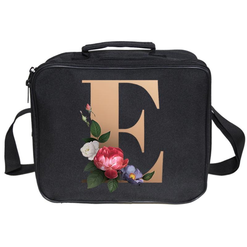 Neue bedruckte Lunchtasche mit 26 Buchstaben, großes Fassungsvermögen, Mehrfachtaschen-Lunchbox-Tasche
