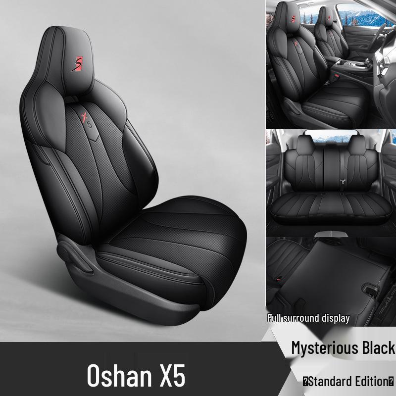 New Oshan X5 Leather Car Seat Cushion - Universal Fit, All-Season Comfort for 5-Seat Models