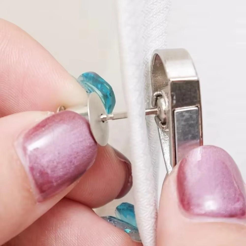 8PCS Anti-Slip Magnetic Curtain Buckle Rustproof Heart-Shaped Window Screen Fix Fastener Clip Alloy Simple Detachable Snap Hooks