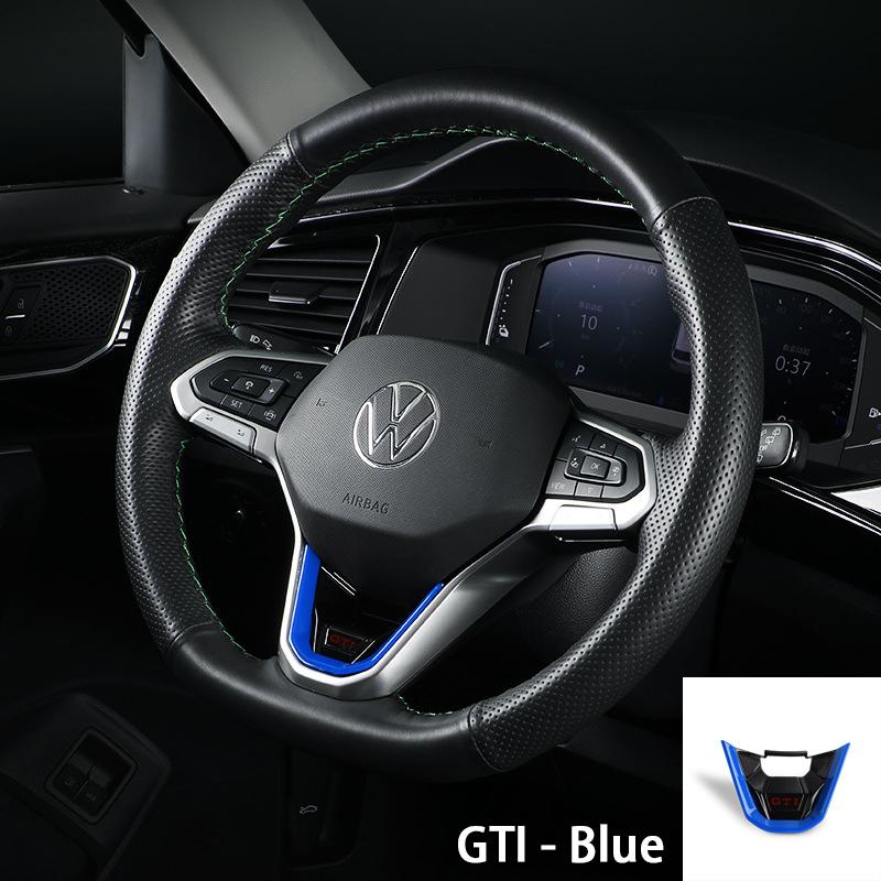 2026 Nouveau Pour VW VOLKSWAGEN Nouveau Logo R GTI Badge Couvre-volant de voiture Autocollant à Sequins Pour Volkswagen Sagitar Magotan Bora Lav