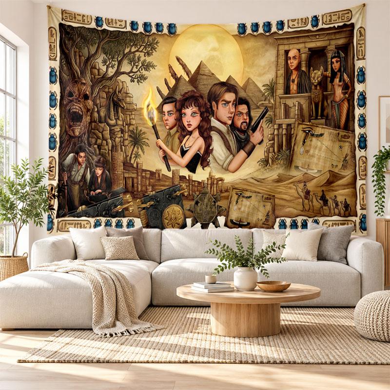The Mummy Wall Tapestry Home Decor Hanging Cloth Art Background Tapestry for Bedroom