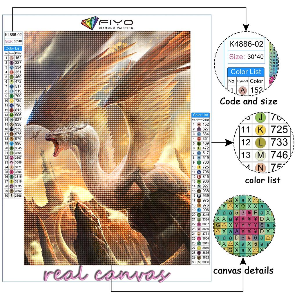 Cross Stitch Kit DIY Diamond Embroidery European Dragon Diamond Painting Home Decor