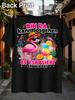 Playful Flamingo And Cocktail Gerunisex Bin Da Kann Losgehen Es Eskaliert Eh Wieder Party Slogan Unisex All Tshirt