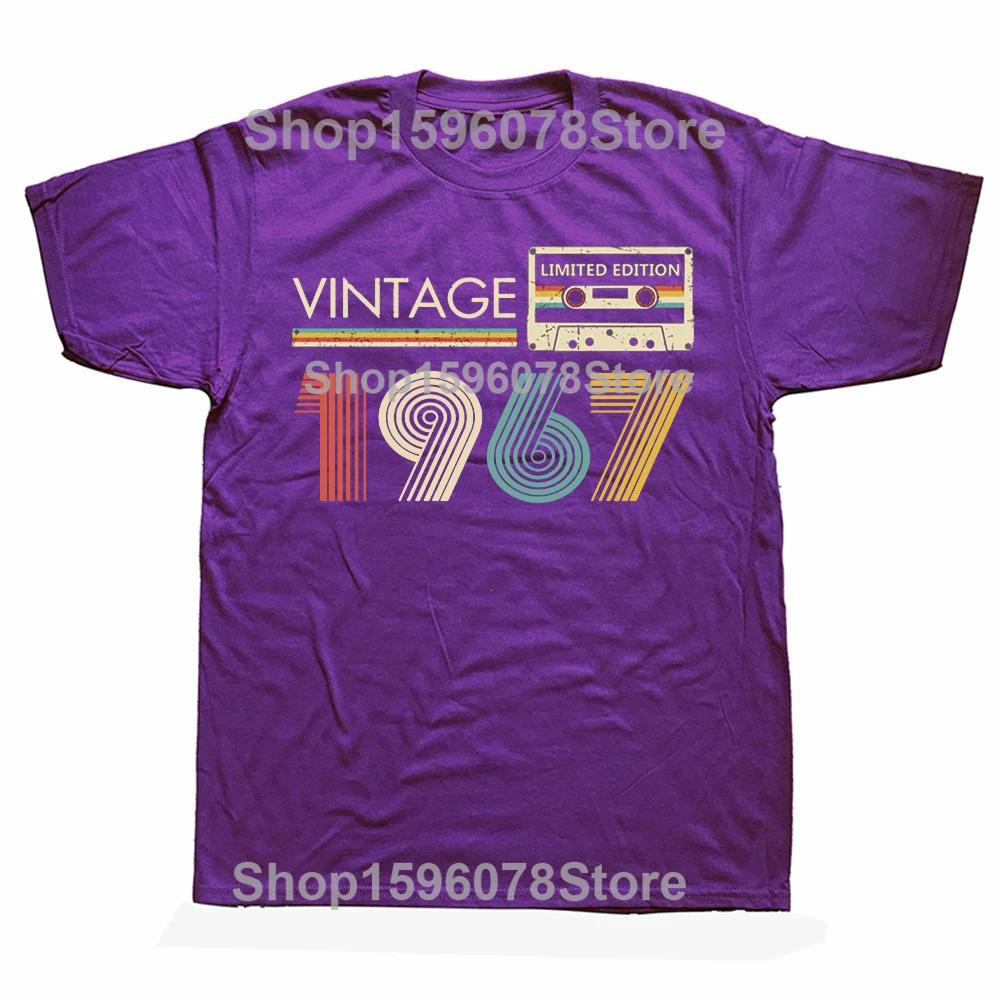 Gåvor till 59-åringar Vintage 1967 Limited Edition T-shirts Herr Dam Mode Casual T-shirt 100% Bomull Lös Överdimensionerad T-shirt