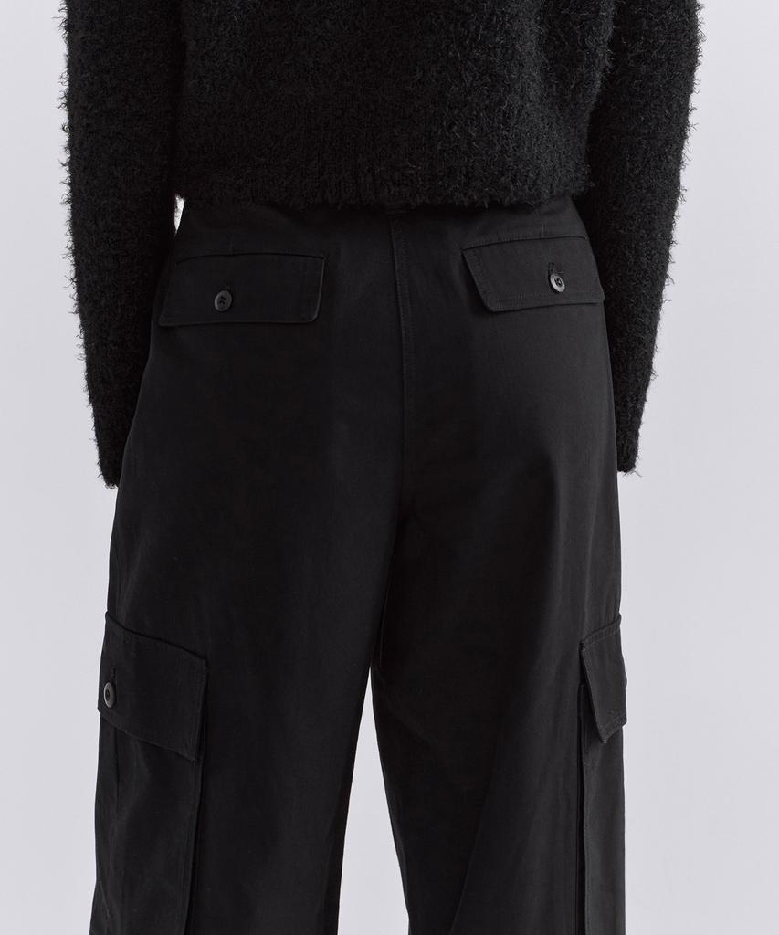 MUSINSA STANDARD WOMAN Women'S Herringbone Wide Cargo Pants [Black]