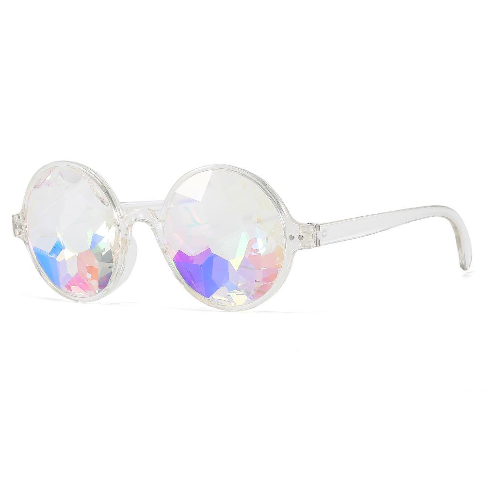 Kaleidoscope Mosaic Prism Glasses for Nightclub Performances Resin Lens чистый