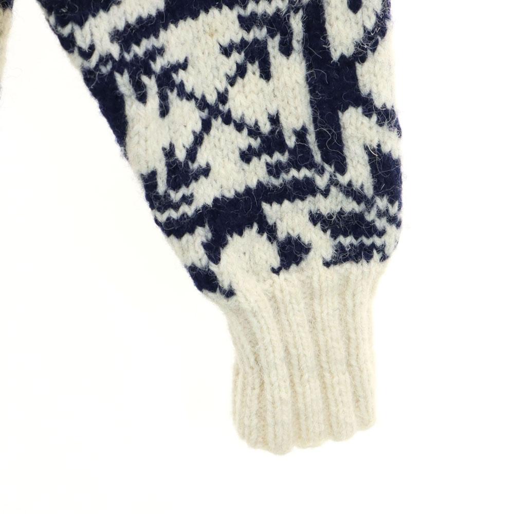 POLO COUNTRY RALPH LAUREN 90s Wool Old Hand Knit Nordic Pattern Long Sleeve Sweater Men's Used