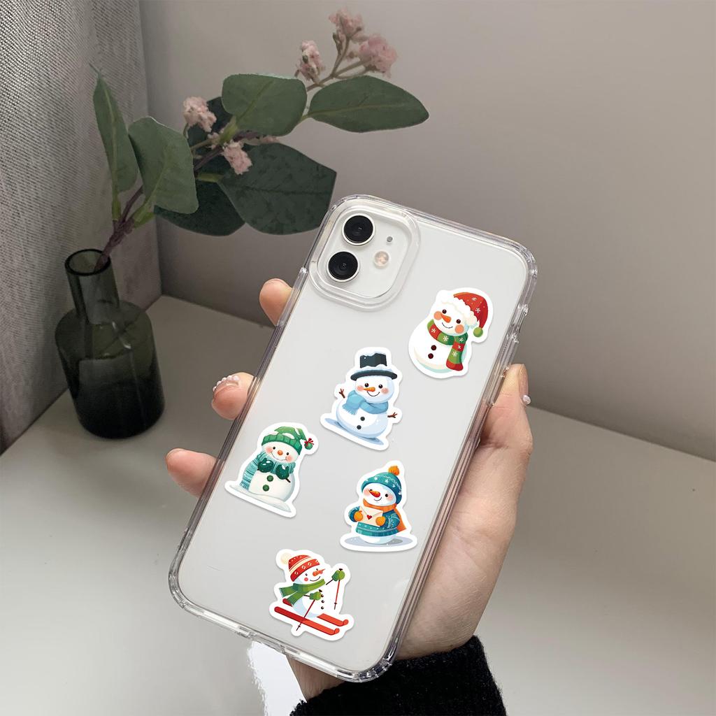 500pcs Children's Christmas Rewards Stickers Roll Cute Cartoon Snowman Clipboard Festivals Gift Decoration Pattern Labels