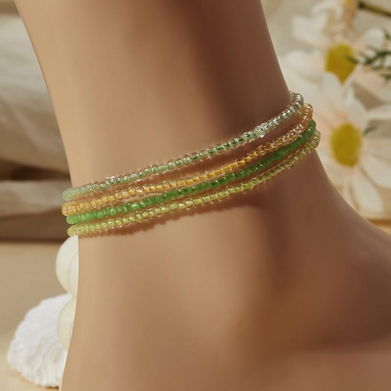 Summer New Daisy Flower Chain Anklets for Women Trendy Beach Starfish Shell Beads Anklet Bracelet On Leg Foot Chain Boho Jewelry